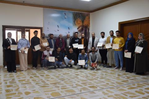 مركز التعليم المستمر ضمن الجامعة التقنية الجنوبية يختتم دورة السلامة واللغة الانكليزية